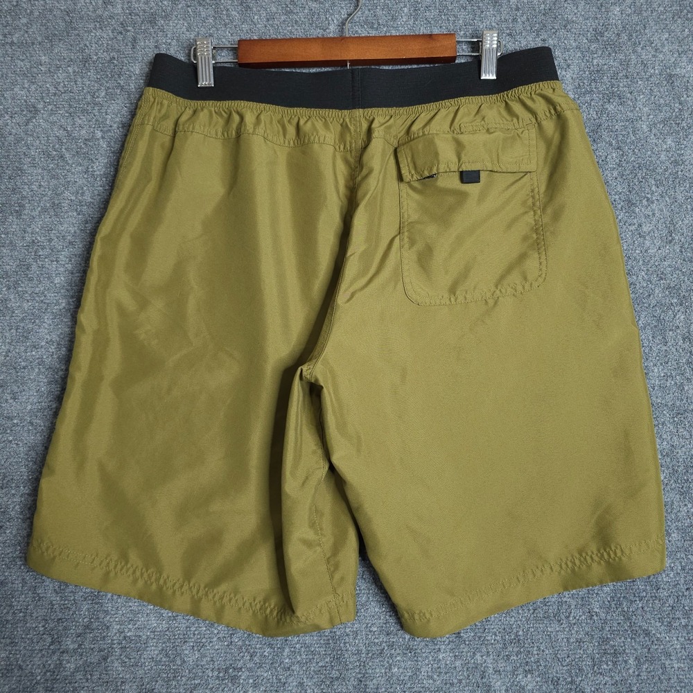 PrAna Mojo Shorts Mens Large Green Elastic Waist Climbing Outdoor Athleisure - Picture 4 of 7